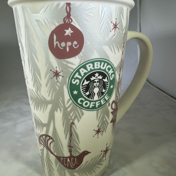 STARBUCKS Holiday Mug ‘Hope-Wish-Peace’ 19 oz. - Picture 5 of 7